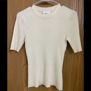 White Short Sleeve Sweater